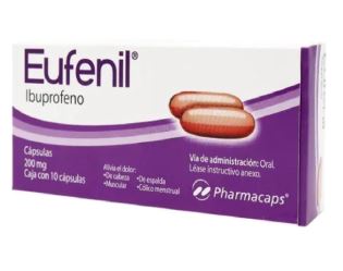 IBUPROFENO 200 mg, 10 cap, EUFENIL