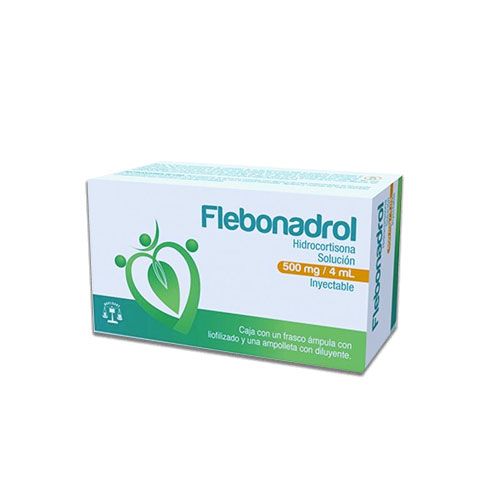 HIDROCORTISONA  SUCCINATO SODICO DE 500 MG   4 ML, FLEBONADROL 1  amp