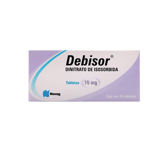 ISOSORBIDA DINITRATO DE 10 MG , DEBISOR 20  tab