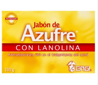 JABON AZUFRE c/LANOLINA 100 gr, GRISI