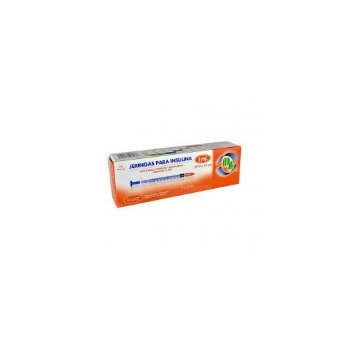 JERINGA INSULINA  1ml NARANJA 29x13mm,10 pzas SENSI MEDICAL