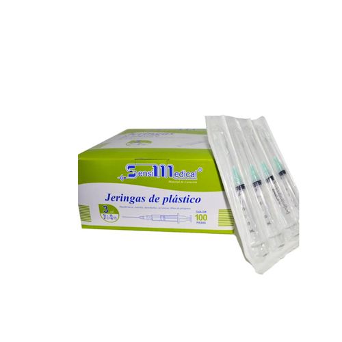 JERINGA 3 ml VERDE 21GX32 mm, 100 pz, SENSIMEDICAL