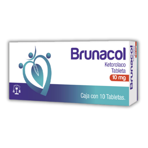 KETOROLACO 10 mg, 10 tab, BRUNACOL