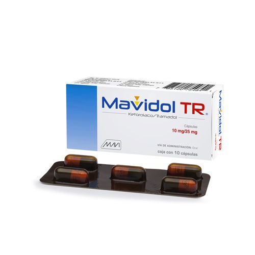 KETOROLACO TRAMADOL 10MG/25MG, MAVIDOL TR 10  cap