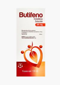 KETOTIFENO 20 mg, 120 ml, BUTIFENO