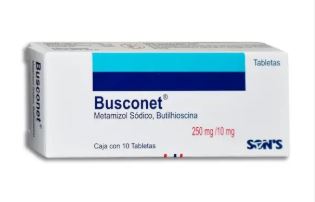 METAMIZOL SODICO/ BUTILHIOSCINA 250/10 mg, 10 tab, BUSCONET