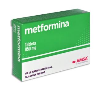 METFORMINA 850 MG, G.I. AMSA 30  tab