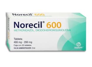 METRONIDAZOL DIYODOHIDROXIQUINOLEINA 400mg/200 20tab NORECIL 600