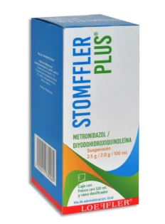 METRONIDAZOL/DIYODOHIDROXIQUINOLEINA, 120 ml, STOMFFLER PLUS