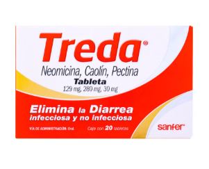 NEOMICINA /CAOLIN /PECTINA 129MG /280MG /30 MG, TREDA 20  tab