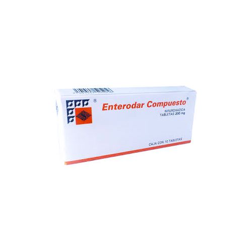 NIFUROXAZIDA 200 mg, 10 tab, ENTERODAR COMPUESTO