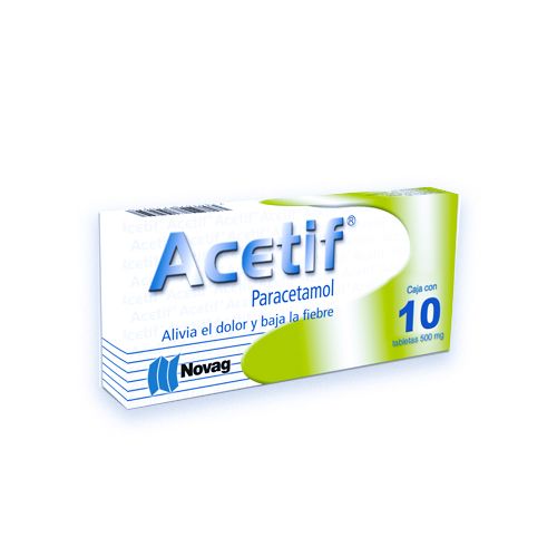 PARACETAMOL   500 MG , ACETIF 10  tab