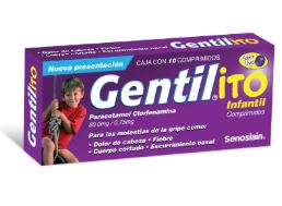 PARACETAMOL/CLORFENAMINA 80/0.75 mg, 10 comp, GENTILITO INF