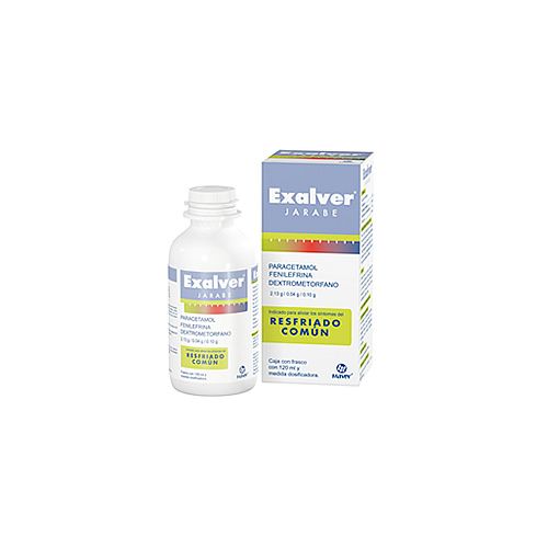 PARACETAMOL FENILEFRINA DEXTROMETORFANO , EXALVER 120 ml jar