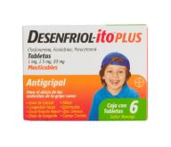 CLORFENAMINA/FENILEFRINA/PARACETAMOL 1/2.5/80 mg, 6 tab, DESENFRIOLITO PLUS