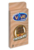 PRESERVATIVO (SUELTO) 3 pz, VIVE COLORS CHOCOLATE
