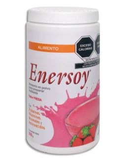 PROTEINAS VITAMINAS MINERALES Y AMINOÃCIDOS FRESA, ENERSOY 500 MG polv