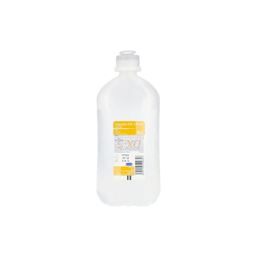 SOLUCION GLUCOSADA 5%, 500 ML, DX-5% PISA