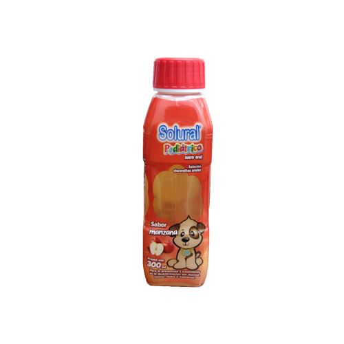 SUERO ORAL PEDIATRICO  SABOR MANZANA, SOLURAL  300 ml sol