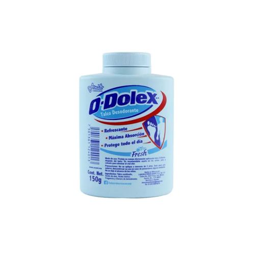 TALCO P/ PIES AZUL FRESH GRANDE, O-DOLEX 150 grs pza