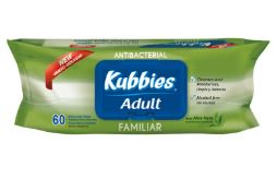 TOALLITAS HUMEDAS, 60 pz, KUBBIES ADULT