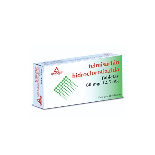 TELMISARTAN/HIDROCLOROTIAZIDA 80/12.5mg, AMSA