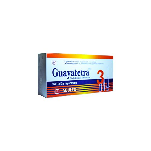 TETRACICLINA  ASCORBATO GUAYACOL SOL INY , GUAYATETRA AD 3  amp