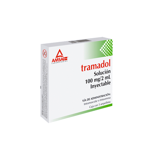 TRAMADOL 100MG/2ML SOL INY C/5 AMP, G.I. AMSA 5  amp