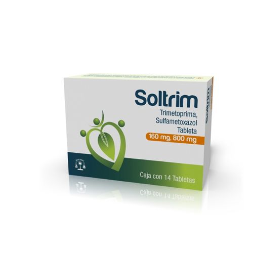 TRIMETOPRIMA SULFAMETOXAZOL 160/800 MG , SOLTRIM F 14  tab