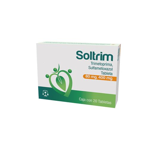 TRIMETOPRIMA SULFAMETOXAZOL 80/400 MG , SOLTRIM 20  tab