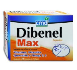VITAMINAS MINERALES, QUERCETINA Y OMEGA 3, DIBENEL MAX 30  cap