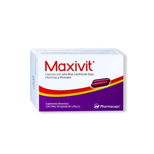 VITAMINAS Y MINERALES CON JALEA REAL Y AJO DEODORIZADO, MAXIVIT 30  CAP