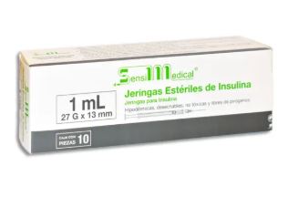 JERINGA 1 ml GRIS 27GX13 mm, c/10 pz, SENSIMEDICAL