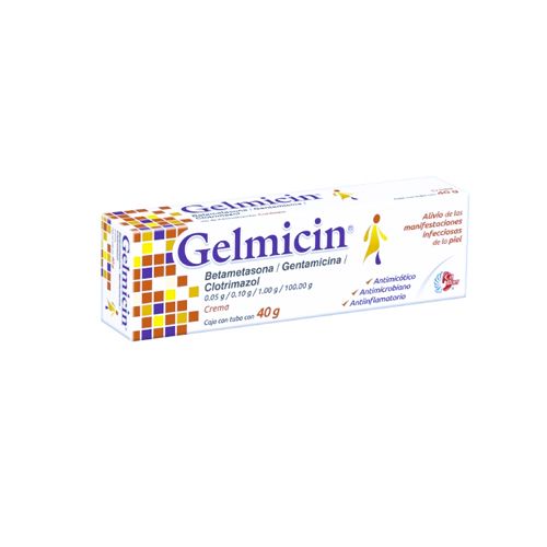 BETAMETASONA/CLOTRIMAZOL/GENTAMICINA, 40 gr crem, GELMICIN