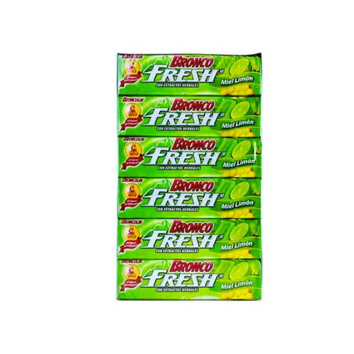 BRONCO FRESH, MIEL-LIMON, 12 pz