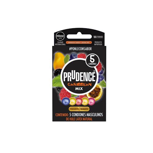 PRESERVATIVO PRUDENCE CARIBBEAN MIX 1 caja c5 pzs