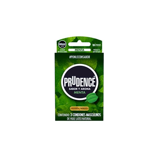 PRESERVATIVO PRUDENCE MENTA 1 caja c3 pzs