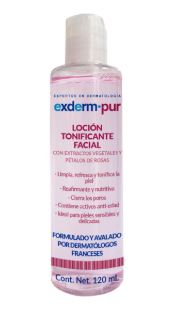 LOCION TONIFICANTE FACIAL, 120 ml, EXDERM PUR