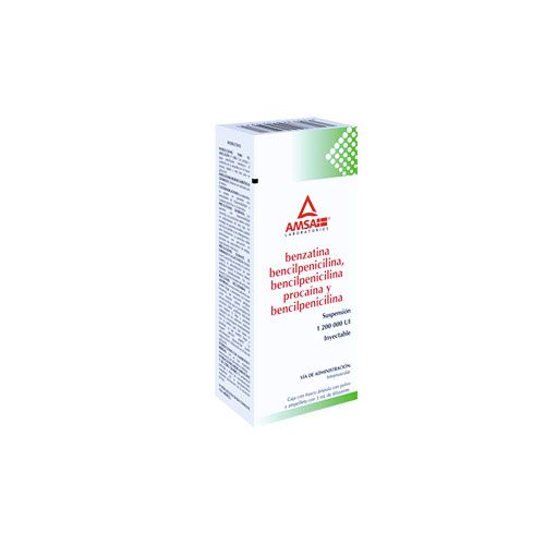 BENZATINA BENCILPENICILINA 1'200,000 U c/DILUYENTE 5 ml, 1 amp, AMSA