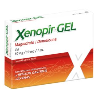 MAGALDRATO/DIMETICONA 80/10 mg, 10 sobres, XENOPIR-GEL