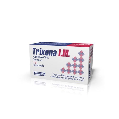 CEFTRIAXONA 1 g c/LIDOCAÍNA, TRIXONA I.M.