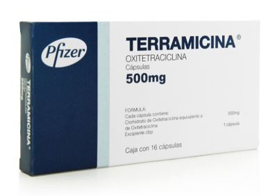 OXITETRACICLINA 500 mg TERRAMICINA 16 caps.
