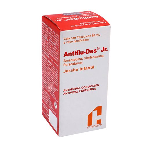 AMANTADINA, CLORFENAMINA, PARACETAMOL .500g/ 0.020 g/3.00 g ANTIFLU-DES JR 60 ml