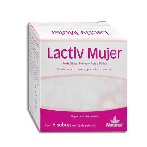 PROBIOTICOS, HIERRO, ACIDO FOLICO 2 g LACTIV MUJER 6 sobres