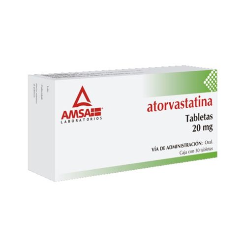 ATORVASTATINA 20mg, 30 tab, GI AMSA