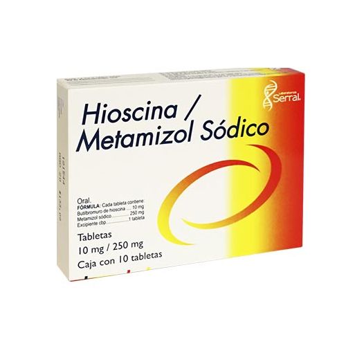 HIOSCINA /METAMIZOL 10mg/250mg 10 tab GI SERRAL