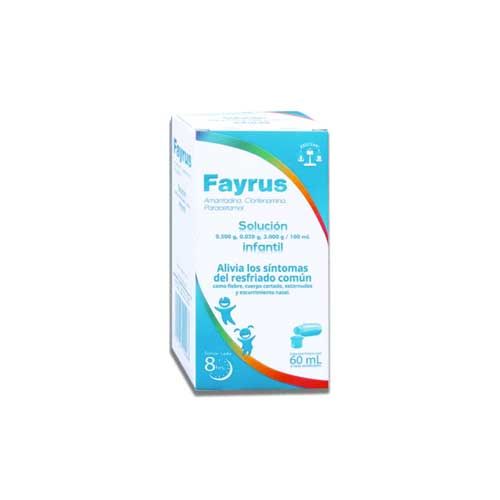 AMANTADINA/CLORFENAMINA/PARACETAMOL 0.500 g/0.020 g/3.00 g, 60 ml, FAYRUS