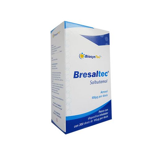 SALBUTAMOL 100 mcg por dosis C/200 dosis 17mg, BRESALTEC 100 mcg spray