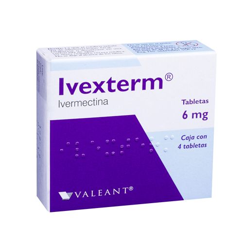 IVERMECTINA 6 mg IVEXTERM 4 tabs