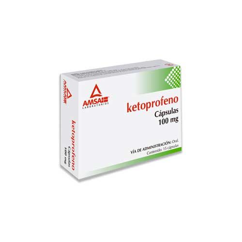 KETOPROFENO 100 mg, 15 cap, AMSA